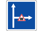 Panneau indication de voies affectées C24c ex.1