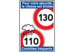 Panneau indication limite vitesse autouroute C25b ex. 2