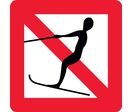 Panneau fluvial interdiction ski nautique A14