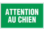 Panneau Attention au chien - Rigide 330x200mm - 4160047