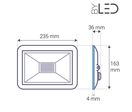 Projecteur LED ultra plat 50W Blanc – Shape