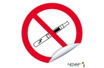 Panneau Défense de vapoter - Vinyle adhésif Ø300mm - 4037998