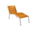 Chaise longue bois et acier Silaos