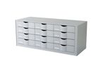 Trieur 16 Tiroirs Gris Gris Pour Armoire