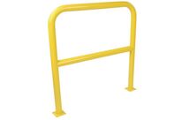 Manutan Expert - Barrière de protection à platine Ø 60 mm L 1m Jaune - Acier - Extérieur - Fixation à sceller - 10 ans garantie