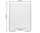 Écran de protection Plexi H95 L76 P16 - passe documents H10xL30mm