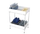 Stockage et organisation de composants en atelier | Étagère 2 niveaux à compartiment N° 66A-1