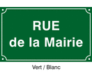 Plaque de rue 500 x 300 aluminium listel simple