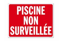 Panneau piscine non surveillée