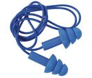 Manutan Expert - Bouchons d'oreilles réutilisables en silicone bleu avec cordelette - 21 dB - Confort et protection auditive