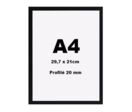 Cadre Déco Bois A4 Couleur NOIR-profilé 20x14mm