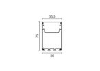 Profilé Aluminium 2m pour Réglette LED Suspendue sur Mesure Corps Blanc Diffuseur Blanc