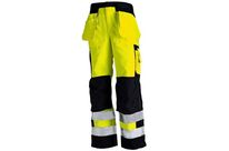 Pantalon haut de gamme Retardant Flamme haute-visibilité, jaune fluo et bleu marine