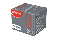 Trombone métal couleur 25 mm boite de 100