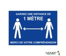 Panneau Garder une distance de 1 mètre - Rigide A4 - 4600147