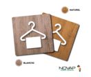 Plaquettes de porte 90x90mm - Vestiaires - Wood 