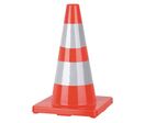 Manutan Expert - Cône de balisage H45cm Orange PVC - Bandes réfléchissantes - Signalisation Sécurité