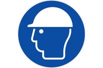 Panneau Casque de protection obligatoire - Rigide Ø180mm - 4042077