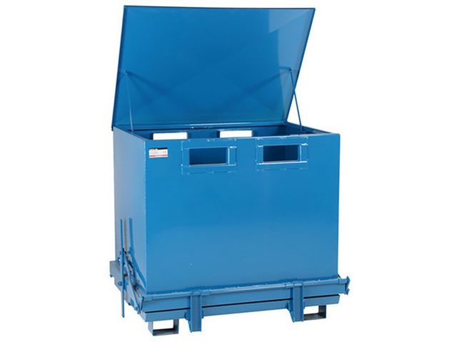 Benne à fond ouvrant avec couvercle