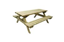 Benito - Table de pique-nique Forest Pin - Pin - 194x168x76.5 cm - Robuste et Durable