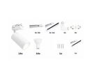 Kit Rail LED Monophasé en U + 14 Spots GU10 Blanc - 800 cm - Blanc Neutre (4000K - 5500K)