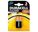 pile 9 volts alcaline 6LR61 DURACELL  PLUS Boite de 1