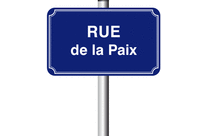 Panneau de rue alu 450 x 250 mm double listel