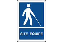 Panneau d&amp;#039;information vertical équipé pour malvoyants