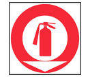 Panneau Extincteur symbole - Rigide 200x200mm - 4034713