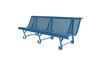 Banc public Santiago 3 pieds en tôle perforée - Trous ronds