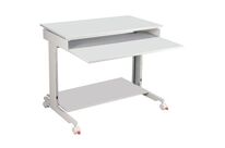 Twinco - Poste Informatique L90 Gris - 90x50x110cm - Mélaminé - Télétravail