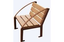 Fauteuil acier bois Silaos