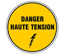 Panneau Danger haute tension - Rigide Ø450mm - 4081052