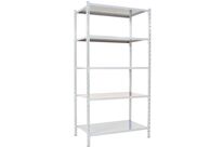 Manorga - Rayonnage Combi-Flip Départ - 1250x700x2000mm - 110kg/tablette - Gris Clair - Éco-responsable