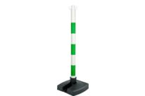 Poteau PVC Vert/Blanc BI-POSE sur socle lesté 4kg - 2002349