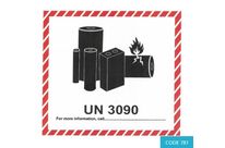 Etiquette batterie lithium – UN 3090 (120 x 110mm) - CODE 781