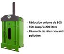 Presse à balles pour fûts métalliques 200 litres | CP205
