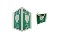 Panneau de signalétique défibrillateur en angle