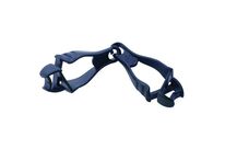 Contact Securite - Attache-gants Double Clip Bleu Détectable - Rangement EPI - 16.51 cm