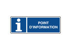 Panneau horizontal d'information ISO point d'information 