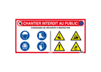 Panneau de chantier interdit au public