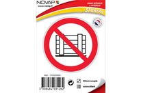 Panneau Ne pas déposer ni entreposer - Vinyle adhésif Ø80mm - 4031262