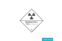 Etiquettes matières radioactives classe 7 (catégorie 1) - 100 x 100mm - CODE 0173/A