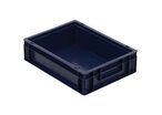 Manutan Expert - Bac gerbable norme Europe 10L bleu - Parois et fond pleins - Polypropylène - Usage alimentaire - 400x300x114mm