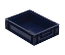 Manutan Expert - Bac gerbable norme Europe 10L bleu - Parois et fond pleins - Polypropylène - Usage alimentaire - 400x300x114mm
