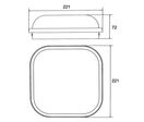 Applique LED Murale 20W BLANC Carré IP65 - Blanc Neutre 4000K - 5500K