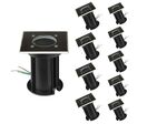 Spot LED Extérieur Encastrable Carré IP65 pour Ampoule GU10