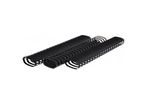 Baguettes de reliure plastique dos ovale 45mm Noir boite de 50