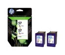 HP 57 C9503AE 2 Cartouches encre Couleur