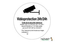 Panneau Vidéoprotection 24h/24h - Rigide Ø80mm - 4021270
